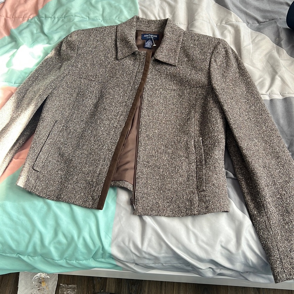 Brown and white jacket